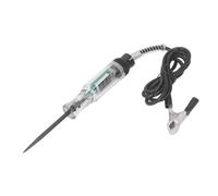 Aramox Automotive Test Pen, Stainless Steel LED Circuit Tester with Digital Display, Measures Voltage Current Resistance, Spring Wire and Clamp, for Car Diagnosis and Repair (Black Wire Type)