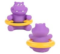 Aramox Baby Bath Thermometer,Fun Toy Animal Style, Automatic Temperature Measurement, Easy to Read Display, Floatable Design, Cute Animal Bathtub Thermometer for Happy Bath, No (Purple hippo)