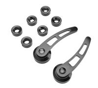 Aramox Black Billet Aluminum Car Door Handle Kit 4 1/4in Vehicle Door Handle Replacement for Nova Torino Falcon