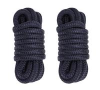 Aramox Boat Dock Lines 1/2 Inch X 15ft, 2pcs Double Braided Nylon Marine Mooring Lines with 12in Hand-Spliced Loops for Yacht, Pontoon & Fishing Boats (Navy Blue)
