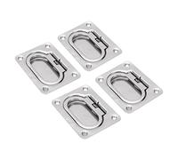 Aramox Boat Flush Pull, 4Pcs Stainless Steel Recessed Pull Handles Flush Lift Boat Ring Hatches
