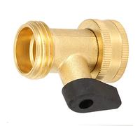 Aramox Brass Ball Valve, 3 4 Inch DN20 Straight Hose Connector, Solid Brass Quarter Turn Shut Off Valve for Garden Watering, Hose Repair, Sprayer and Nozzle Use