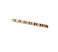Aramox Brass Nut for Electric Acoustic Bass Guitar, Pre Slotted Instrument Replacement Part, Brass Material with Refined Technology, Adjustable Fit, 5 String Bass for Repair Players (GL232 12 String)