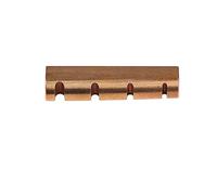 Aramox Brass Nut for Electric Acoustic Bass Guitar, Pre Slotted Instrument Replacement Part, Brass Material with Refined Technology, Adjustable Fit, 5 String Bass for Repair Players (GL230 4 String)