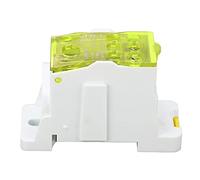 Aramox Brass Terminal Distribution Box, 160A PA66 Terminal Box with Multiple Outlets, Superior Conductivity for High Voltage Cabinets, Easy Installation, Robust and Durable, Ideal for (Yellow)