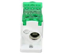 Aramox Brass Terminal Distribution Box, PA66 Terminal Junction Box 160A 690V with Brass Connector, 1x70mm² 1x16mm² Input 6x16mm² Output, for High Voltage Cabinets (Green)