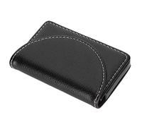 Aramox Business Card Holder PU Leather Name Card Case with Stainless Steel Frame Holds 15 to 20 Cards Lightweight Compact for Travel Office Business Users (033#)