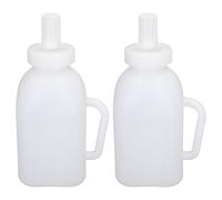 Aramox Calf Feeding Bottle Plastic Silicone Calf Milk Feeder 1L Detachable Pacifier Thick Bottle for Feeding Calves and Lambs on Farm Easy Cleaning Nursing Use