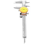 Aramox Caliper, Stainless Steel Vernier Caliper 0-150mm 0.02mm Accuracy with Face and Auxiliary Wheel for Measuring Outside Inside Depth Step in Workshop Use