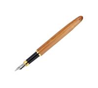 Aramox Calligraphy Italic Nib Fountain Pen, Broad Stub Chisel-pointed Nib Writing Arabic Gothic Italic with Bamboo Plywood Handle for Artists, Students and Calligraphy Lovers (Pen tip 0.7mm)