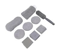 Aramox Car Cleaning Tools Kit, 9-Piece Detailing Set with Wash Mitt, Wax Applicator Pads & Tire Brush for Car Wash, Wheel Cleaning & Paint (9PCS Set with Oxford Cloth Bag)