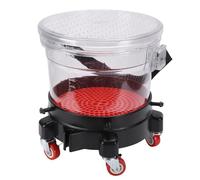 Aramox Car Wash System, 15L Bucket with Grit Trap & Rolling Bucket Dolly, Complete Car Detailing Kit with Transparent Lid & 5 Castors