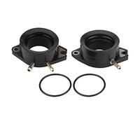 Aramox Carburetor Intake Manifold Boots for Yamaha XV750 XV1100 Virago, Rubber, Black, 2 Pieces
