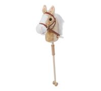 Aramox Cartoon Horse Stick Toy Plush Soft Riding Toy with Galloping Sound Effect, Cute Design for Children's Fun Playtime (Yellow)