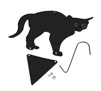 Aramox Cat Scarers for Gardens 3Pcs Metal Cat Deterrents with Glowing Green Eyes to Repel Foxes Birds Rodents Protect Flower Beds Vegetable Plots