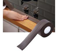 Aramox Caulk Strip PVC Self Adhesive Sealing Tape 3.2 X 3.8 Type Edge Protector Peel and Stick Trim for Kitchen Bathroom Sink Bathtub Wall Cover (coffee.)