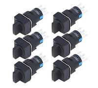 Aramox Changeover ABS Brass Selector 25 Pcs 24V 3 Position Knob Design 8 Pin Self Locking Self Resetting for Electrical Equipment Distribution Box (Green)