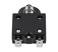 Aramox Circuit Breaker Manual Reset Thermal Switch 10A Plastic Metal Over Current Protector Compact Reset Button for Automotive Industrial Marine Electrical Systems (30A)