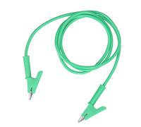 Aramox Clip Test Lead Brass Silicone Testing Cable 20A 3000V 10mm Opening Dual Ended for Car Battery Vehicle Voltage Testing Electrical Projects (Green)