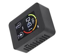 Aramox CO2 Detector, Semiconductor Air Quality Monitor with Real-Time Display, Accurate CO2 Meter for Home and Greenhouse Use, Measures Temperature 32 to 122 Fahrenheit and Humidity (Black)