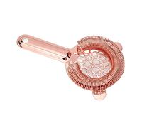 Aramox Cocktail Strainer Stainless Steel Bar Strainer Glossy Fine Coil 89g Ice and Pulp Filtering Easy Pour Burr Free for Home Kitchen Bar Bartender (Rose Gold)