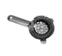 Aramox Cocktail Strainer Stainless Steel Bar Strainer Glossy Fine Coil 89g Ice and Pulp Filtering Easy Pour Burr Free for Home Kitchen Bar Bartender (Black Plated)