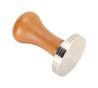 Aramox Coffee Machine Tamper with Solid Wood Handle, Stainless Steel, Easy to Use Coffee Press Tamper for Home Coffee Shop, Specially Designed for Whole Powder Pressing (Brown 53mm/2.1in)