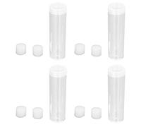 Aramox Coin Storage Tubes Coin Collection Tubes Holder Pack of 10 Clear Plastic Reusable with 20 Cushion Sponges for US Silver Dollars Quarters Buttons Sewing Supplies