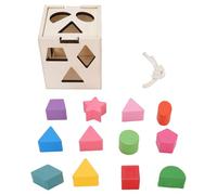 Aramox Colorful Wooden Shape Matching Puzzle Toy for Children Over 1 Year Old, Educational Cognitive Toy with 13 Holes for Shape Matching, Ideal Teaching Aid for Intellectual Development