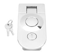 Aramox Compression Latch Flush Sealed Lever Latch Zinc Alloy Polished Finish with 2 Keys Thick Closing Arm One Piece Design for Boat RV Drawer Cabinet Door