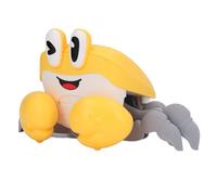 Aramox Crawling Crab Baby Toy Interactive Learning Crawl Light Up Music Sensory Induction Crab for Kids Birthday (Yellow)
