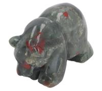 Aramox Crystal Bear Figurine Animal Statue, Hand Carved Gemstone Decor for Home and Office, Portable Size for Good Luck and Positive Energy, Feng Shui Balance, Home Decor and Healing Reiki