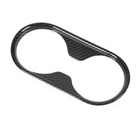 Aramox Cup Holder Cover Trim,Car Refit Water Cup Frame Decoration Patch Carbon Pattern Car Interior And Interior Refit For Ford T6 P375 2015-2021