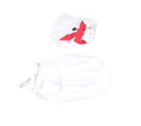 Aramox Cute Pet Chef Costume with Adjustable Size, Dog Cat Chef Hat and Cape for Play, Polyester Fabric, Fun Pendant Design for Cats and Dogs (M)