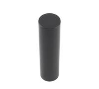 Aramox Cylinder Sand Shaker Stainless Steel Percussion Instrument with Rubber Shell, 50.3x201.5mm Silver Shaker for Drummers Performers and Latin Rhythm (Black)