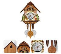 Aramox Decorative Antique Wall Clock Unique Pattern Hanging Clock for Bedroom Quiet Handmade for Sleeping Home, Plastic + Medium Density Fiberboard 5.03 * 9.29 * 2.16 Inch (CM001)