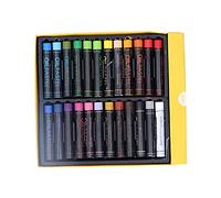 Aramox Delicate Oil Pastels for Superimposing Colors in Art Painting, for Graffiti and Creation, 12/18/24/36 Pack for Artists, 2.8" Length (24 Colors)