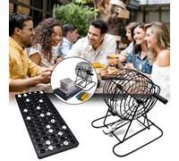 Aramox Deluxe Game Set, Metal Cage, 75 Balls, 18 Cards, Family Fun for All Occasions (Assorted Color)