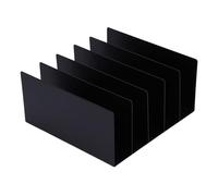 Aramox Desktop File Organizer, Iron Desktop File Sorter with 5 Compartments, Portable One Piece Design, Anti Slip Base, Vertical Paper Storage for Home Office School