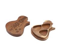 Aramox Detachable, Solid Wood Guitar Pick Holder Box, Choice, Durable Organizer with Versatile Functionality, Convenient Storage Solution for Musicians, Multi-Purpose Design, Wood