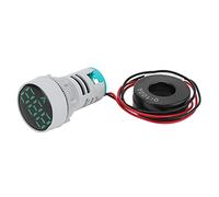 Aramox Digital Current Meter Crystal Panel Ammeter AC Round Current Indicator 0 to 100A Clear Display Flame Retardant Housing for Control Panel Electrical Monitoring (Green)