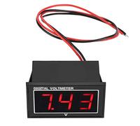 Aramox Digital LED Voltmeter DC Voltage Meter Panel 3-Digit Display Wide Measuring Range 2 Wires Easy to Connect for Electric Bikes Motorcycles Battery Monitoring (DC2.5-30V)