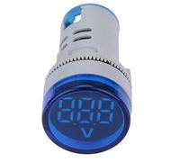 Aramox Digital Voltmeter LED Display Voltage Indicator Plastic 6 to 100V Compact Meter with Clear Reading High Accuracy Stable Output for Battery Panel Car Boat Users (Blue)