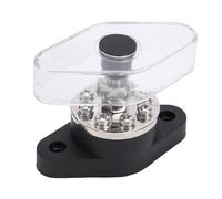 Aramox Distribution Block, 8-Point Bus Bar Junction Post with Cover Negative Terminal Block with 200A Capacity 12V-48V DC 300V AC for Cars Trucks Boats