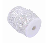 Aramox DIY Crafts Acrylic Beads Curtain, Stunning Crystal-Like String Beads for Festival Decorations, 30m Clear Bead Curtain for Weddings (AB Color)