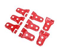 Aramox Door Hinge Cover Trim Decorative Hinge Cover Protector for JL JLU Unlimited Sport Sahara 2018-2025 ABS Plastic No Drill Required (Red)