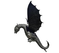 Aramox Dragon Statue Garden Fountain Dragon Ornament Water Feature Sculpture with Bronze Finish for Outdoor Home Garden Decoration 35cm X 30cm X 23cm (Picture customization)