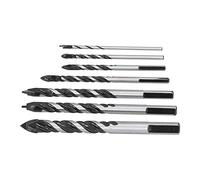 Aramox Drill Bit Set Cemented Carbide Hole Drill Bit Kit Single Double Flute Various Sizes for Tile Glass Ceramic Plastic Wood Drilling for Home Repair and Install Work (7pcs)