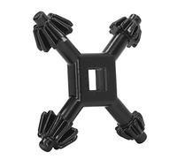Aramox Drill Press Chuck Key Zinc Alloy Drill Chuck Key Wrench 4 in 1 Cross Wrench Black for Installing and Removing Various Bits for Press and Hand Users