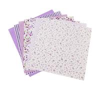 Aramox Durable DIY Sewing Craft Cotton Cloth for Wallet Cushion Cover 7pcs / Set Purple 50 * 50cm 19.69 * 19.69 Inch for Craft Making (50 * 50cm)